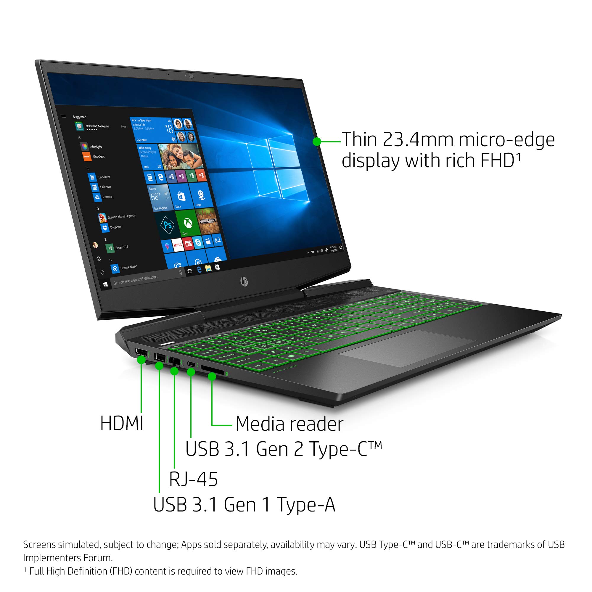 HP Pavilion Gaming 15-Inch Laptop - Intel Core i5-9300H, NVIDIA GTX 1650, 12GB RAM, 512GB SSD, Windows 10 (15-dk0042nr, Black) | Powerful Gaming & Work Laptop for Students, Professionals & Content Creators