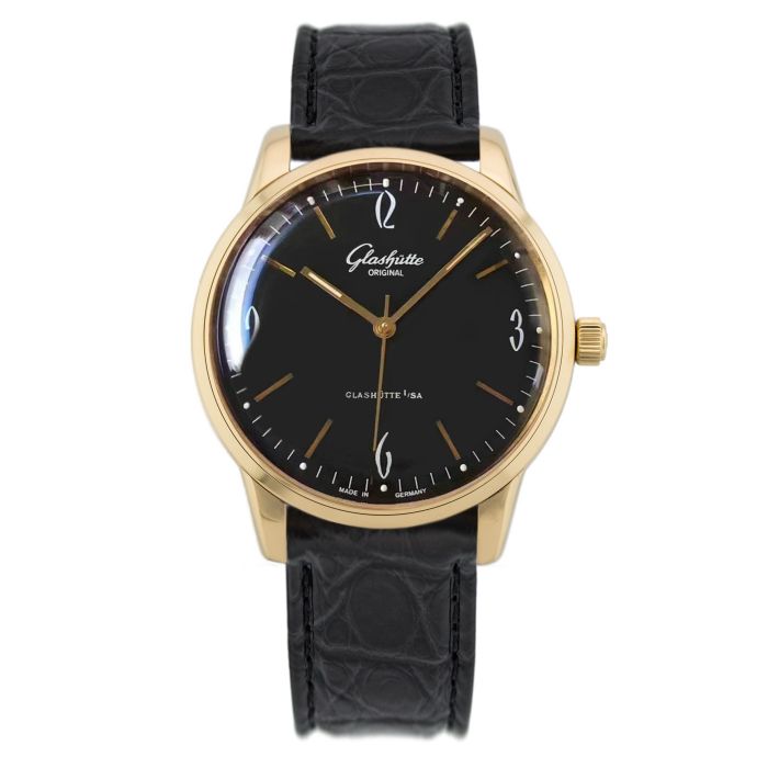 Vintage Glashutte Original Sixties 18K Rose Gold Men's Watch - Luxury Classic Timepiece for Business, Formal & Special Occasions
