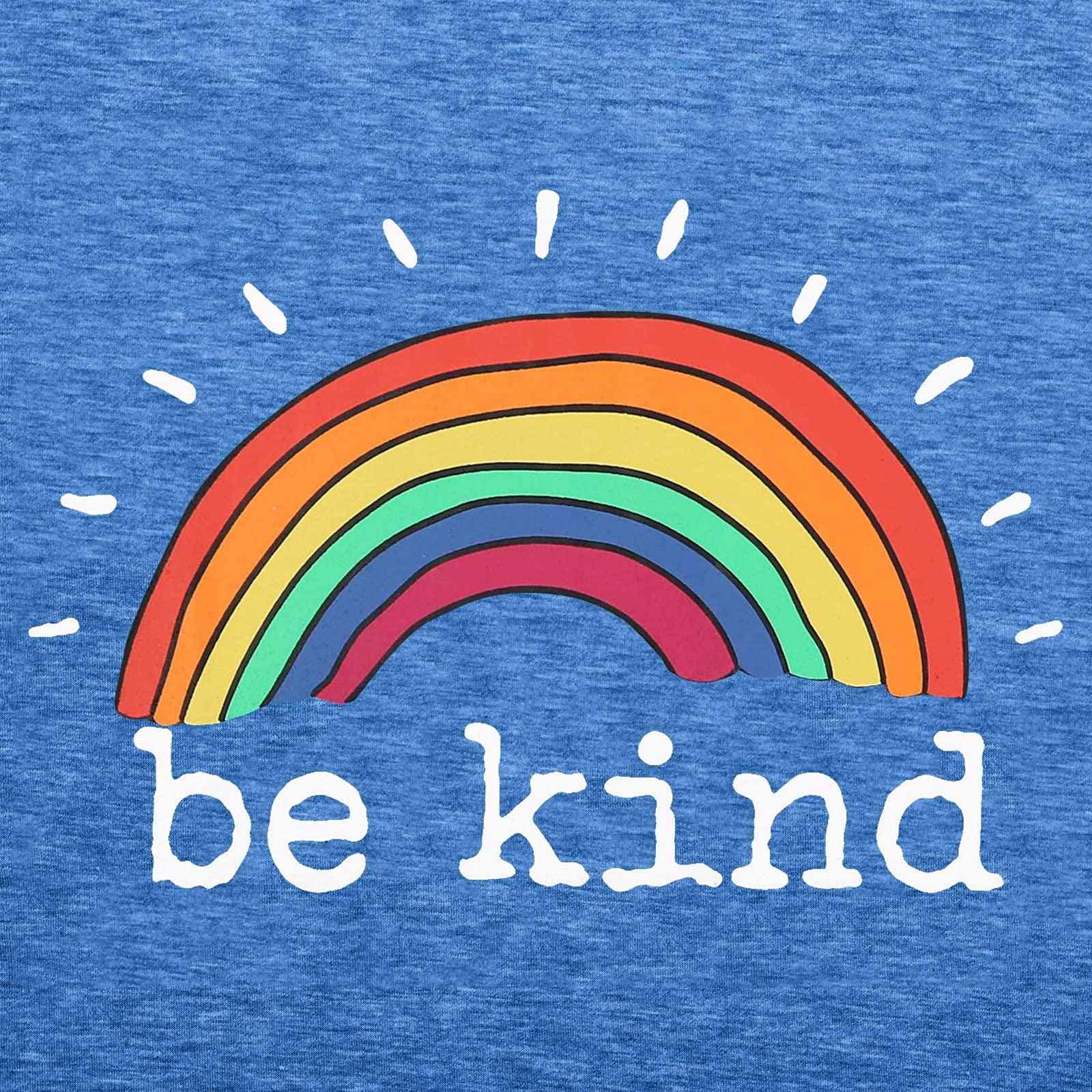 Be Kind Rainbow Graphic Tees for Women - Funny Inspirational Saying Casual Short Sleeve Tops - Positive Message Shirts for Everyday Wear & Motivational Gifts