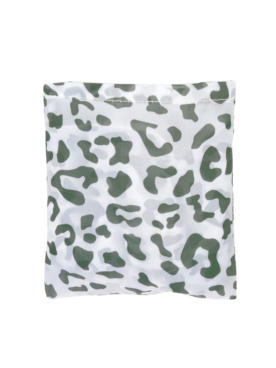 Eco-Friendly Foldable Leopard Print Tote Bag - Lightweight Reusable Shopping Bag for Groceries, Travel & Beach