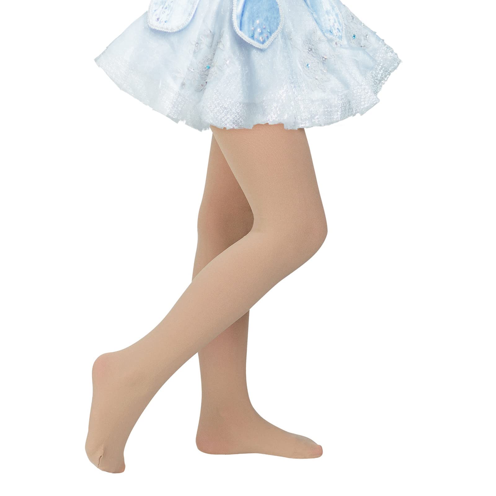 American Trends Ballet Tights for Girls - Nude Kids Dance Stockings | Soft School Uniform Tights for Ballet, Dance Class & Everyday Wear
