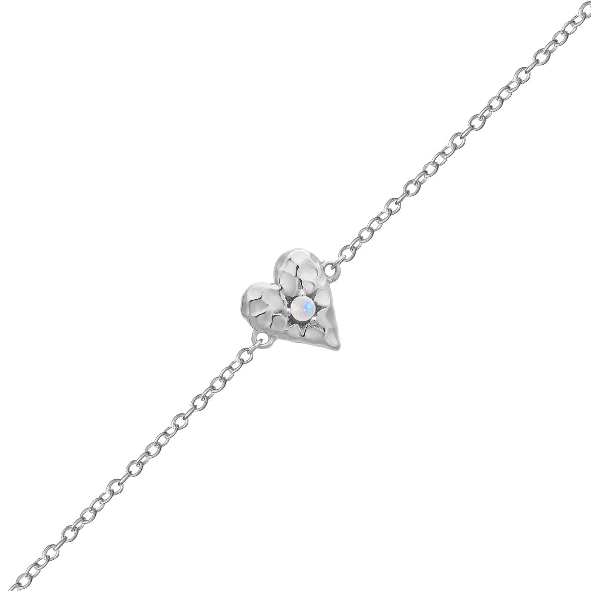 Love Heart Moonstone Bracelet for Women - Healing Crystal Jewelry for Stress Relief & Positive Energy - Perfect for Meditation, Yoga & Spiritual Gifts