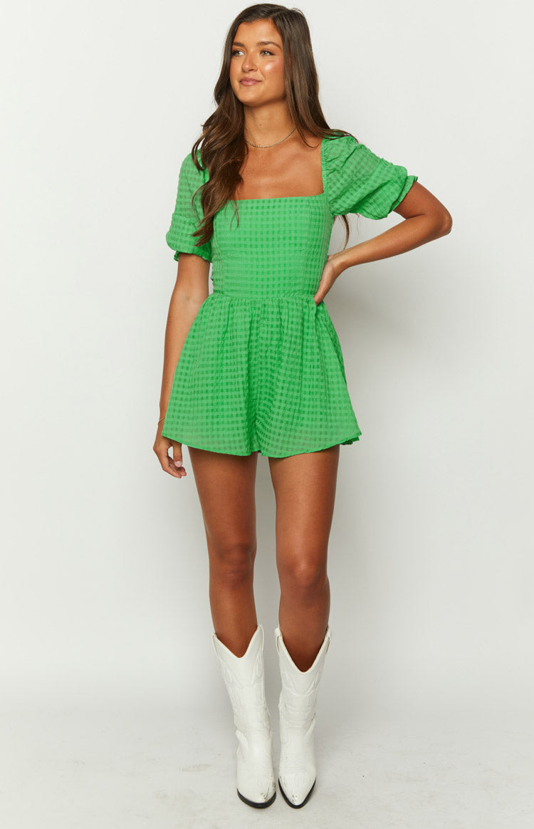Delilah Green Women's Jumpsuit - Stylish One-Piece Romper for Casual Outings, Summer Wear & Beach Vacations