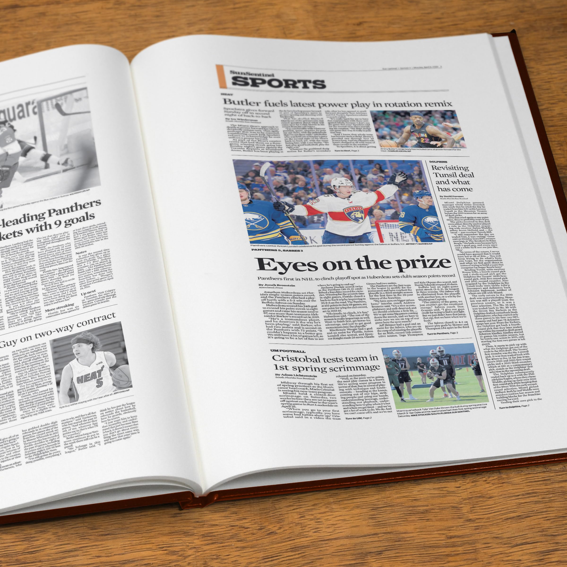 Personalized NHL Ice Hockey History Book - A3 Large Deluxe Hardcover with Gold Embossed Name - Unique Keepsake Gift for Hockey Fans - Perfect for Anniversary, Birthday & Retirement Presents