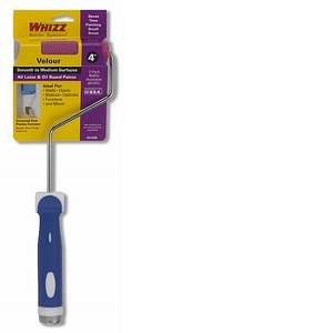 Whizz 51600 4 Inch Purple Velour Mini Paint Roller with 13 Inch Handle - 3/16 Inch Nap - 10 Pack Case - Perfect for Small DIY Projects, Crafts, and Touch-Up Painting