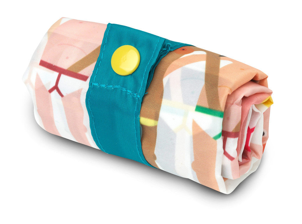 LOQI Artist Collection Tote Bag by Stephen Cheetham - Eco-Friendly Reusable Shopping Bag for Groceries, Beach & Daily Use