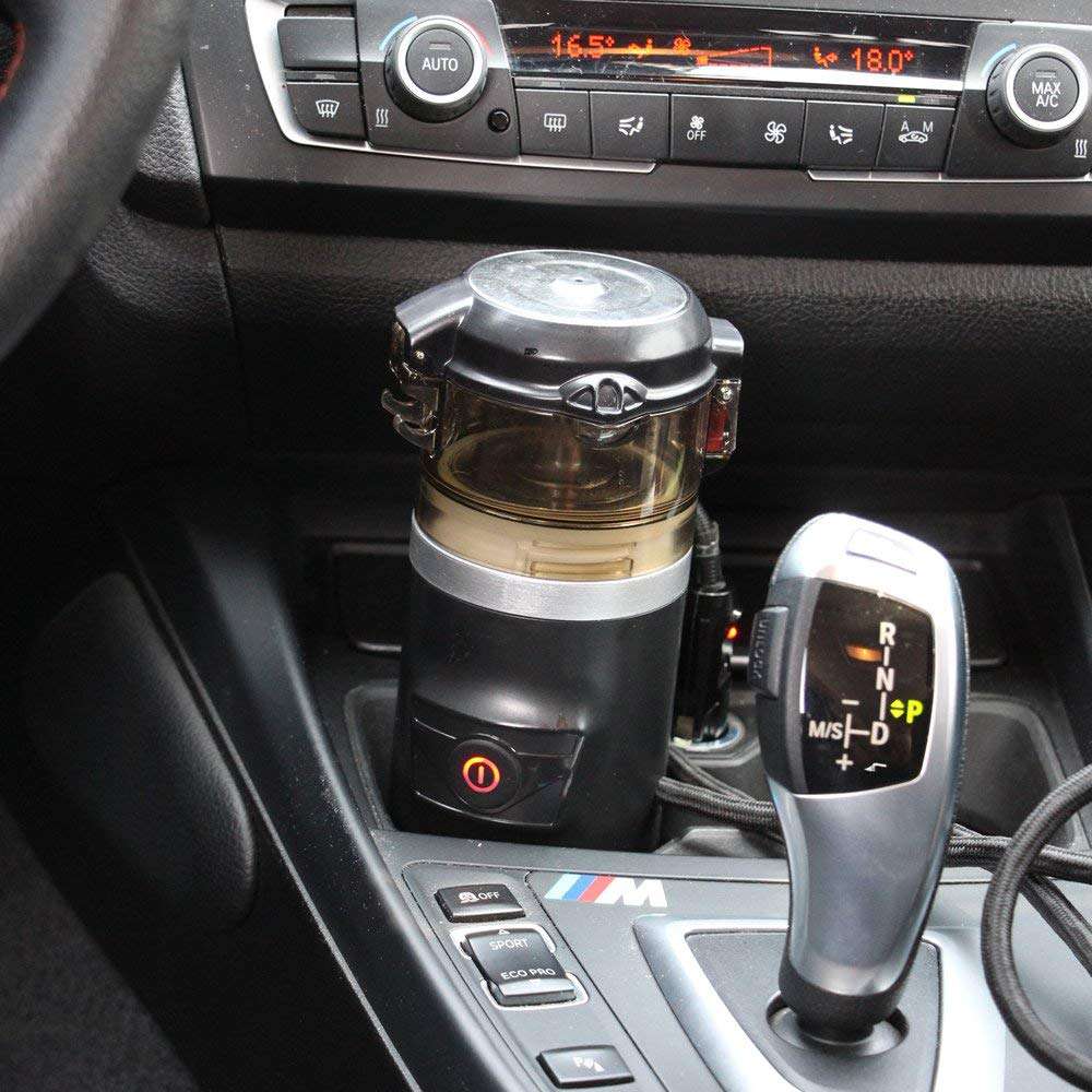 12V Car Espresso Moka Coffee Maker Set - Portable Travel Coffee Machine with 2 Cups for Road Trips & Camping | Perfect for Commuters, Truck Drivers & Outdoor Adventures