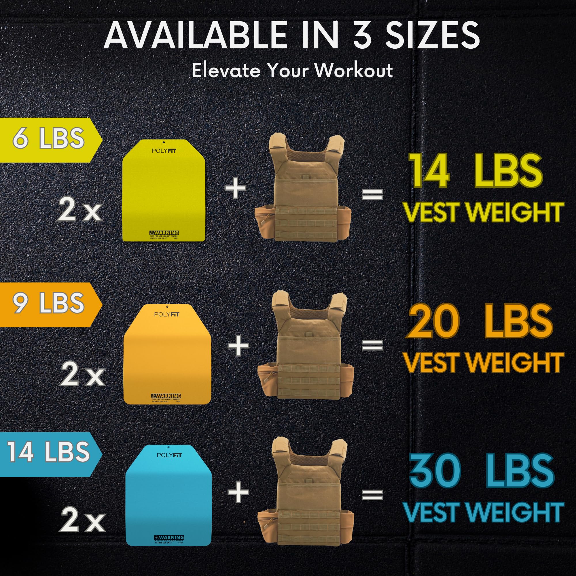 Curved Weight Plates for Weighted Vest - Ergonomic Contoured Design for Maximum Comfort - Durable Steel Construction - 6lb, 9lb, 14lb Pairs - Perfect for CrossFit, Home Workouts & Strength Training