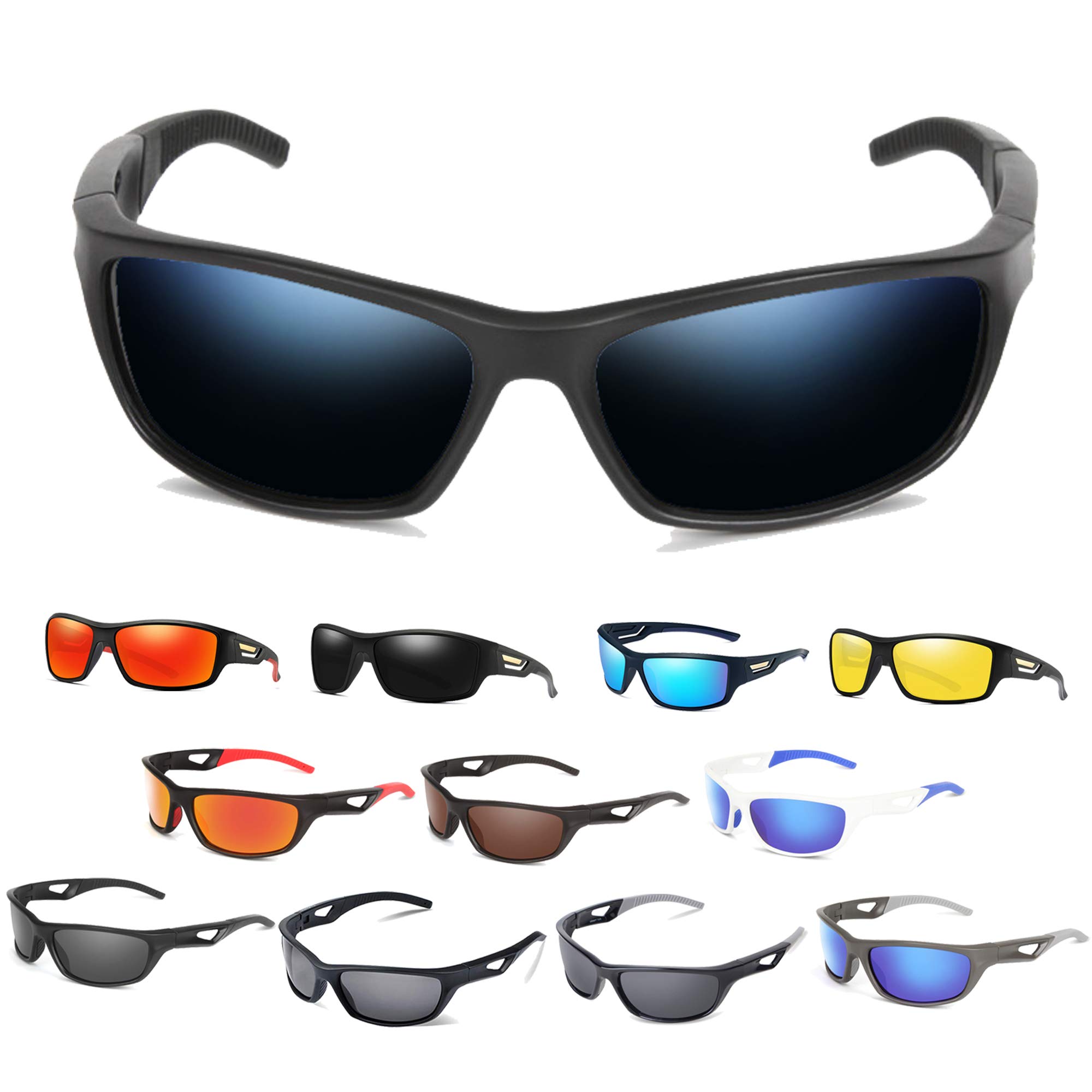 Polarized Sports Sunglasses for Men & Women - UV Protection, Shatterproof, Lightweight for Cycling, Running, Hiking & Outdoor Activities