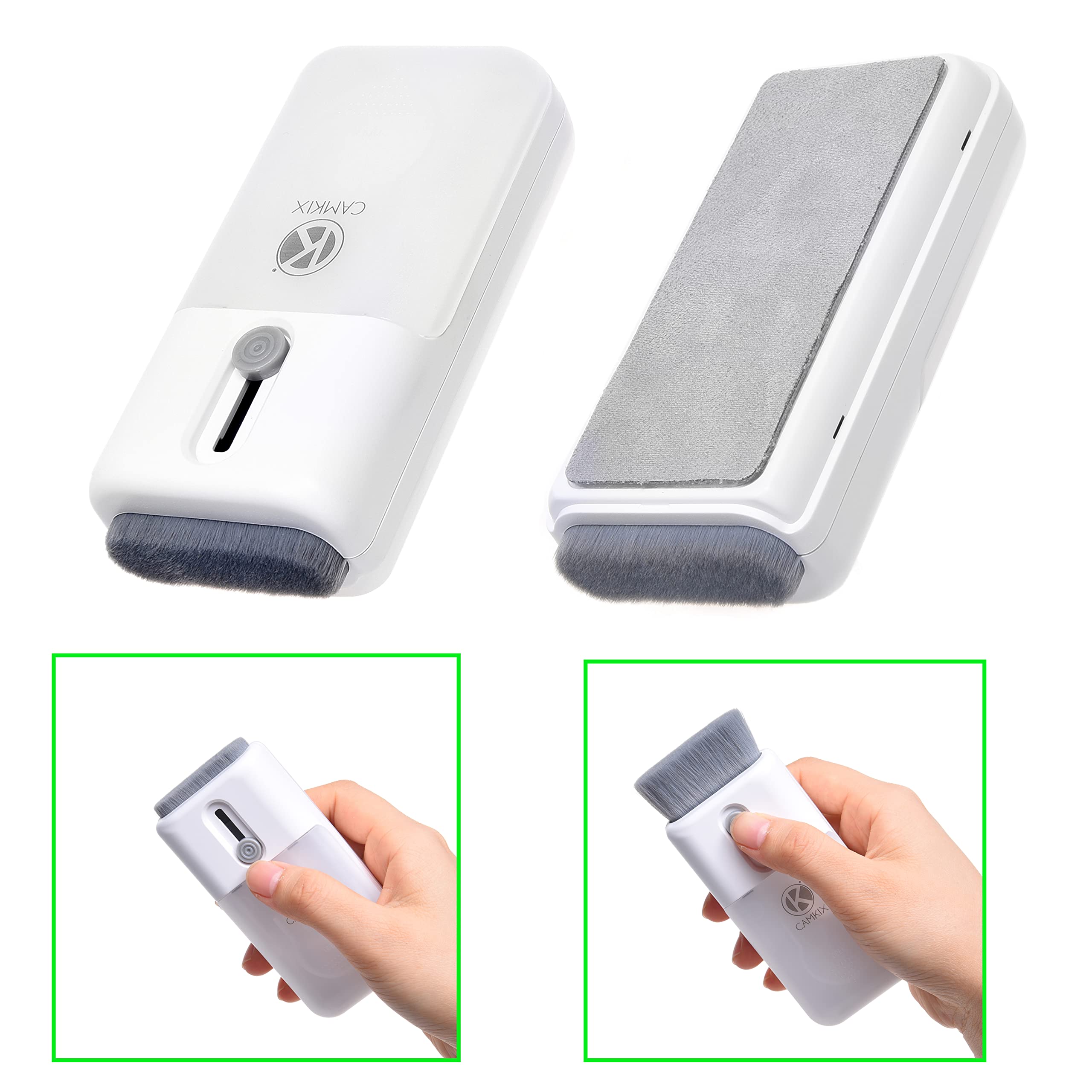 Camkix 6-in-1 Electronics Cleaning Kit with Key Puller, Flocking Sponge, Pen Nibs & Microfiber Cloths - Perfect for Keyboards, Earbuds, Hearing Aids, Smartphones, Laptops, Monitors & Cameras - Ideal for Home, Office & Travel Use