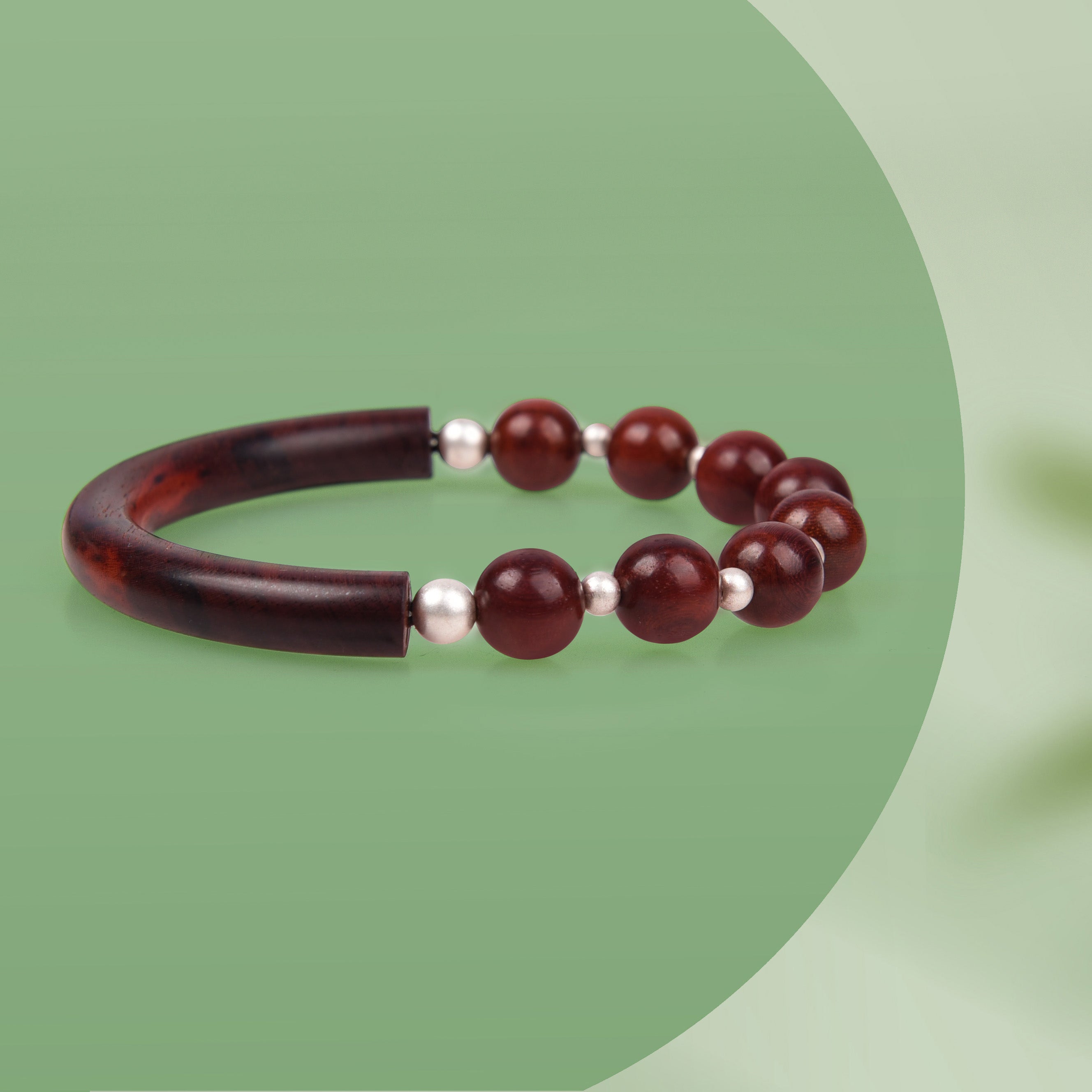 Adjustable Wood Beads Bracelet for Women - Handmade Natural Wooden Bead Jewelry - Perfect for Boho, Yoga & Everyday Wear