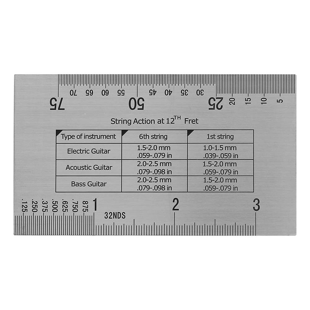 32-Piece Guitar Feeler Gauge Set with String Action Ruler, Fingerboard & Fret Protector Guards - Professional Luthier Tools for Guitar Setup & Maintenance | Perfect for Acoustic & Electric Guitar Repair, DIY Adjustments