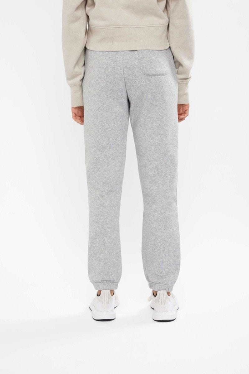Champion Women's High Waist Script Logo Track Pants - Grey Athletic Joggers for Running, Gym & Casual Wear