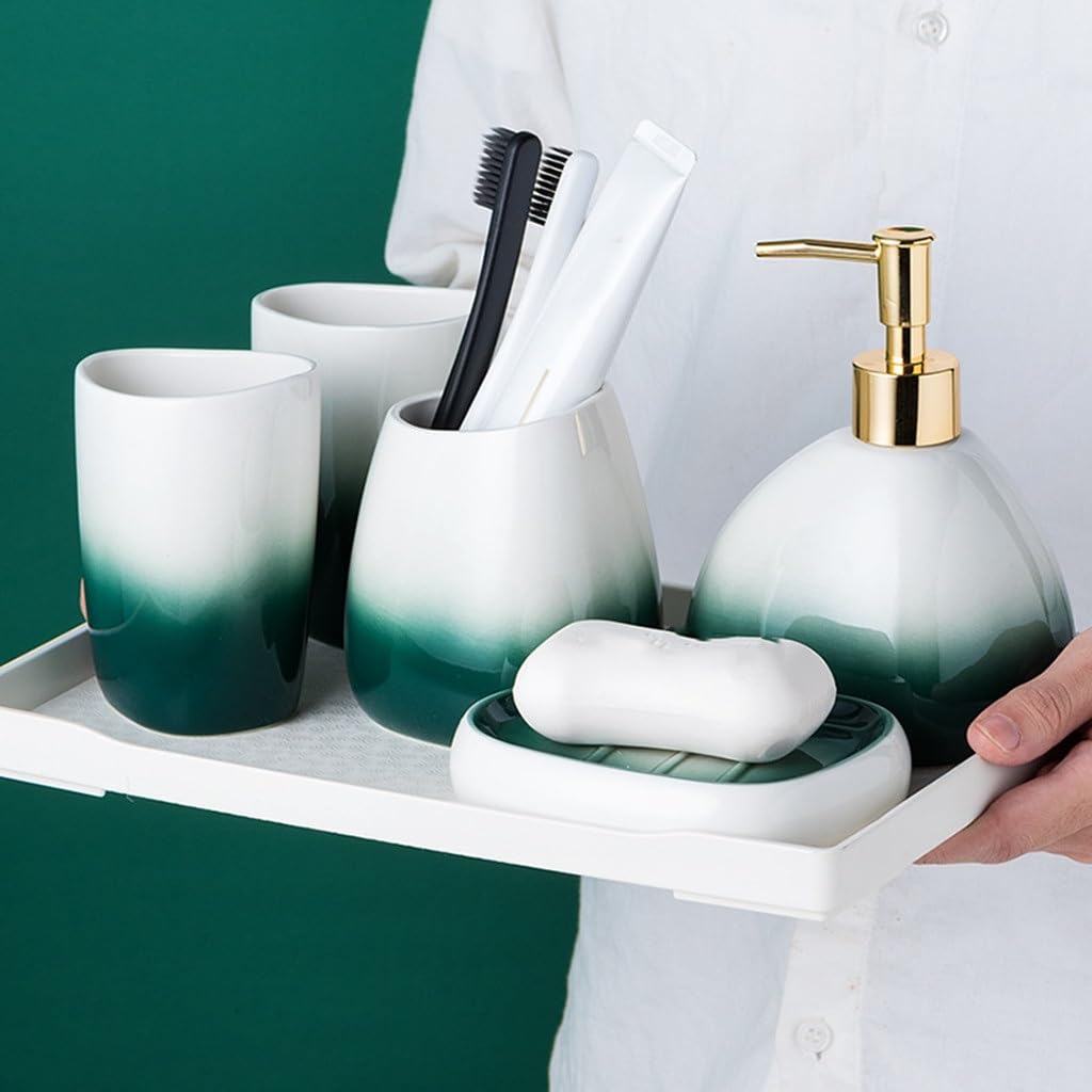 Oral Care Set - Teeth Brushing, Mouthwash & Utensil Cleaning Kit for Bathroom | Complete Dental Hygiene Solution for Home & Travel Use