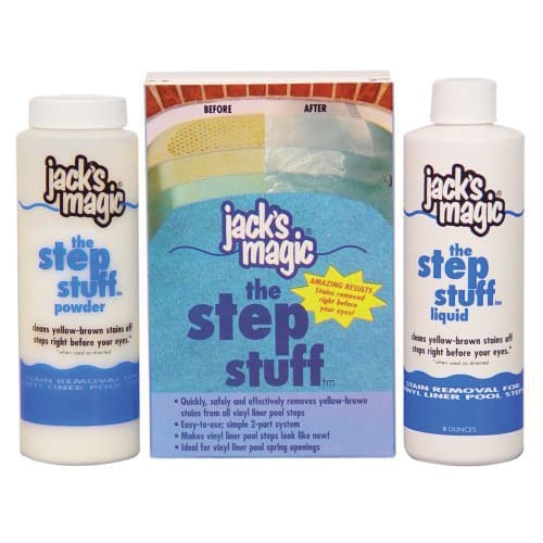 Jack's Magic The Step Stuff Pool & Spa Stain Remover, 8 oz | JMSTEPSTUFF – Removes Tough Stains from Swimming Pools & Hot Tubs