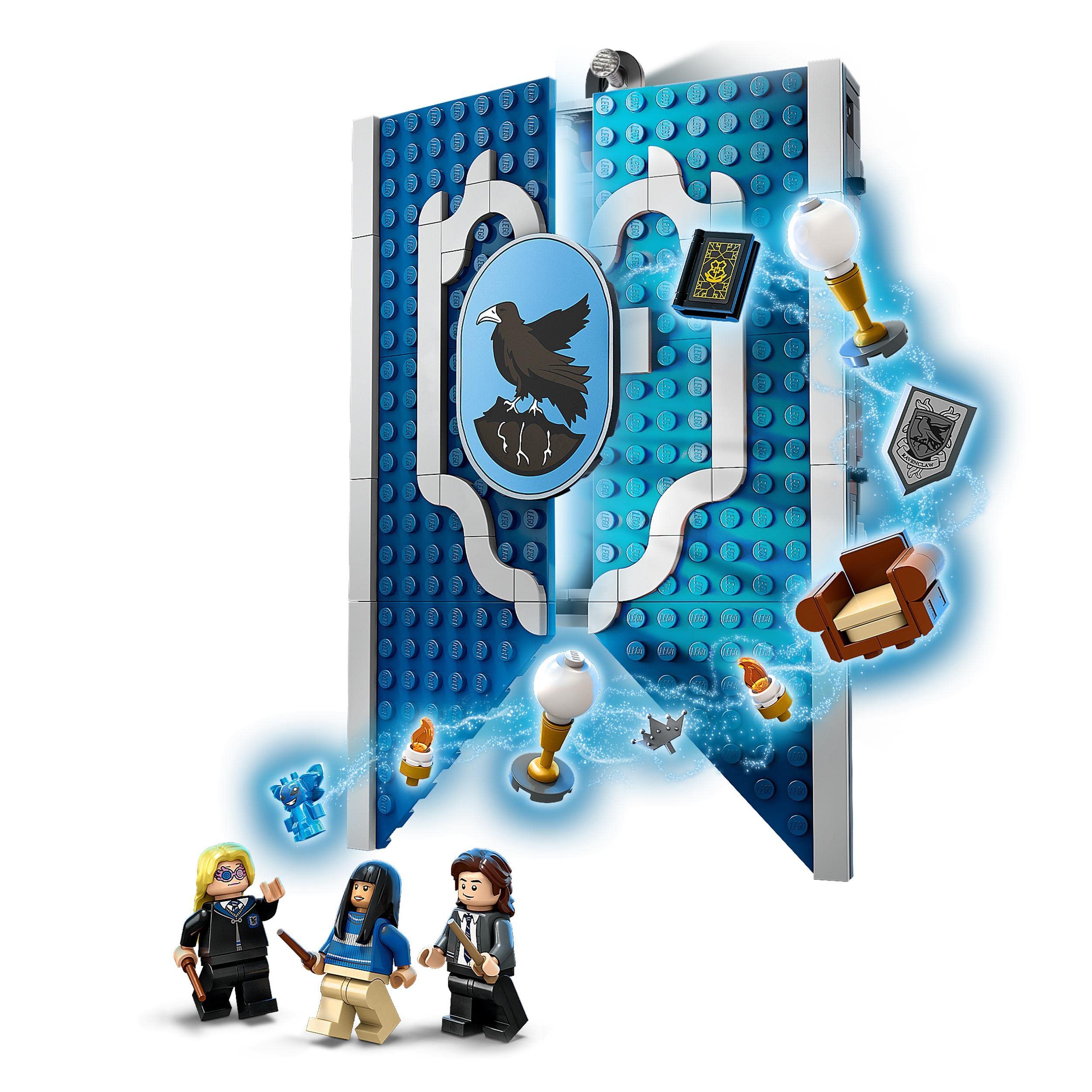 LEGO 76411 Harry Potter Hogwarts House Crest - Ravenclaw Building Set with 3 Minifigures & Diadem, Wall Decor for Common Room, Wizarding World Collectible Toy for Kids & Adults - Perfect for Harry Potter Fans, Room Decor and Gift Giving