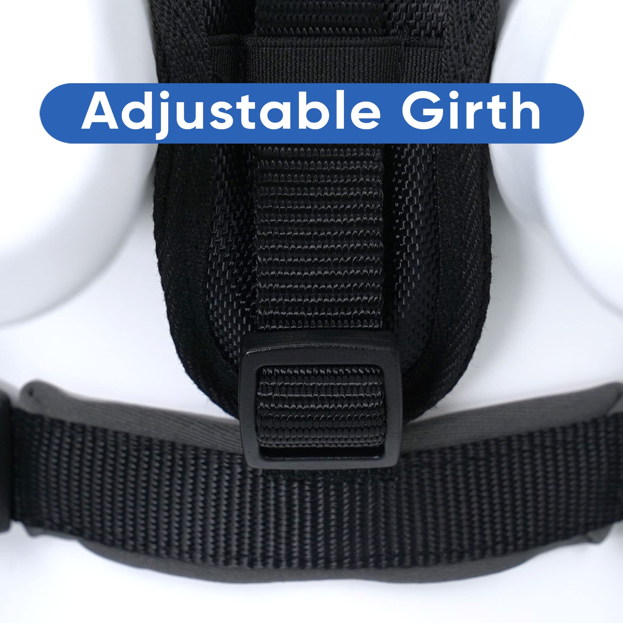 **Pawtitas Reflective Padded Dog Harness - Comfortable & Adjustable for Walking, Running, Hiking - Medium Black Pet Vest for Safety & Control**    *(Perfect for Night Walks, Outdoor Adventures & Training Sessions)*