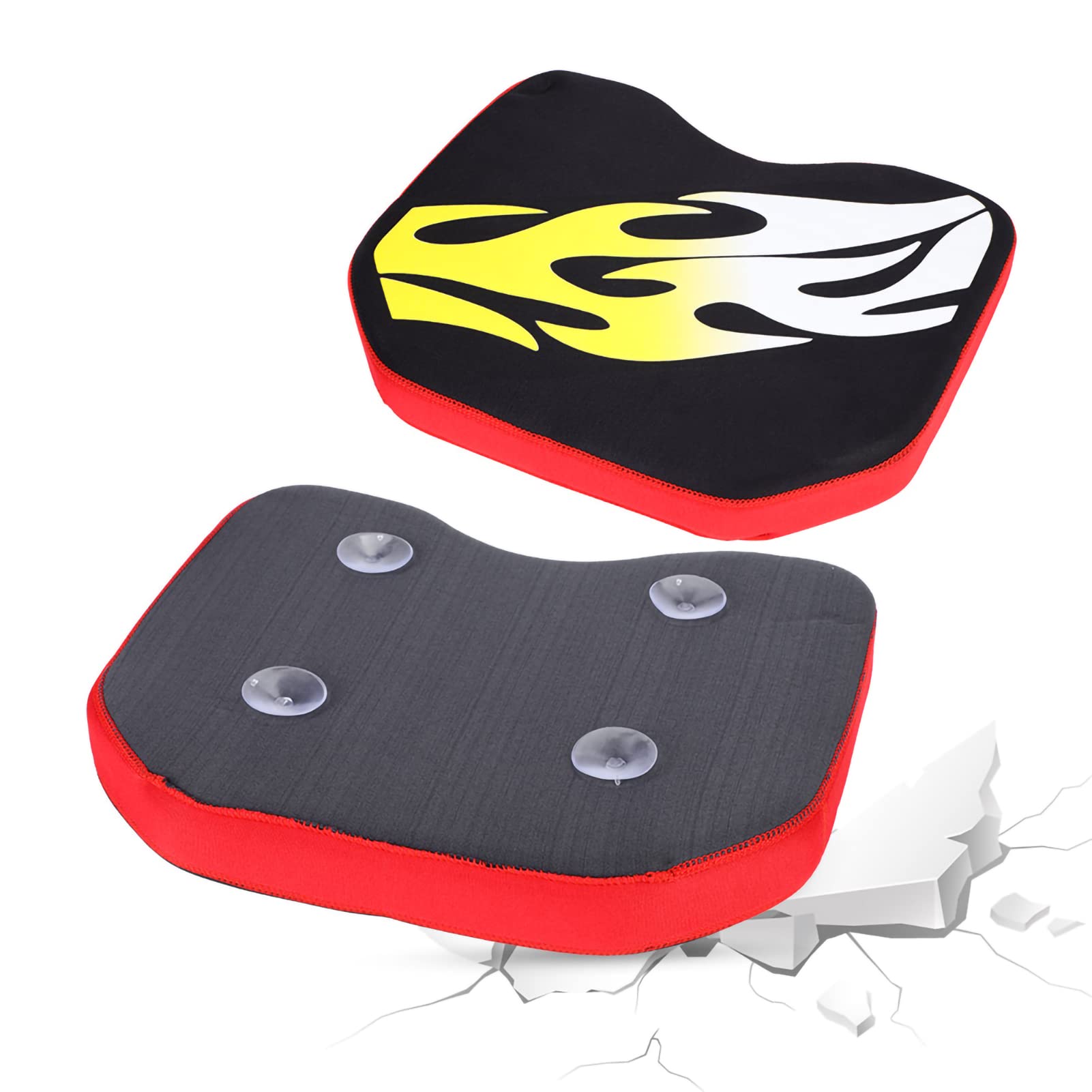 Premium Kayak Seat Cushion - Thick Comfort for Fishing & Canoeing (Flame)