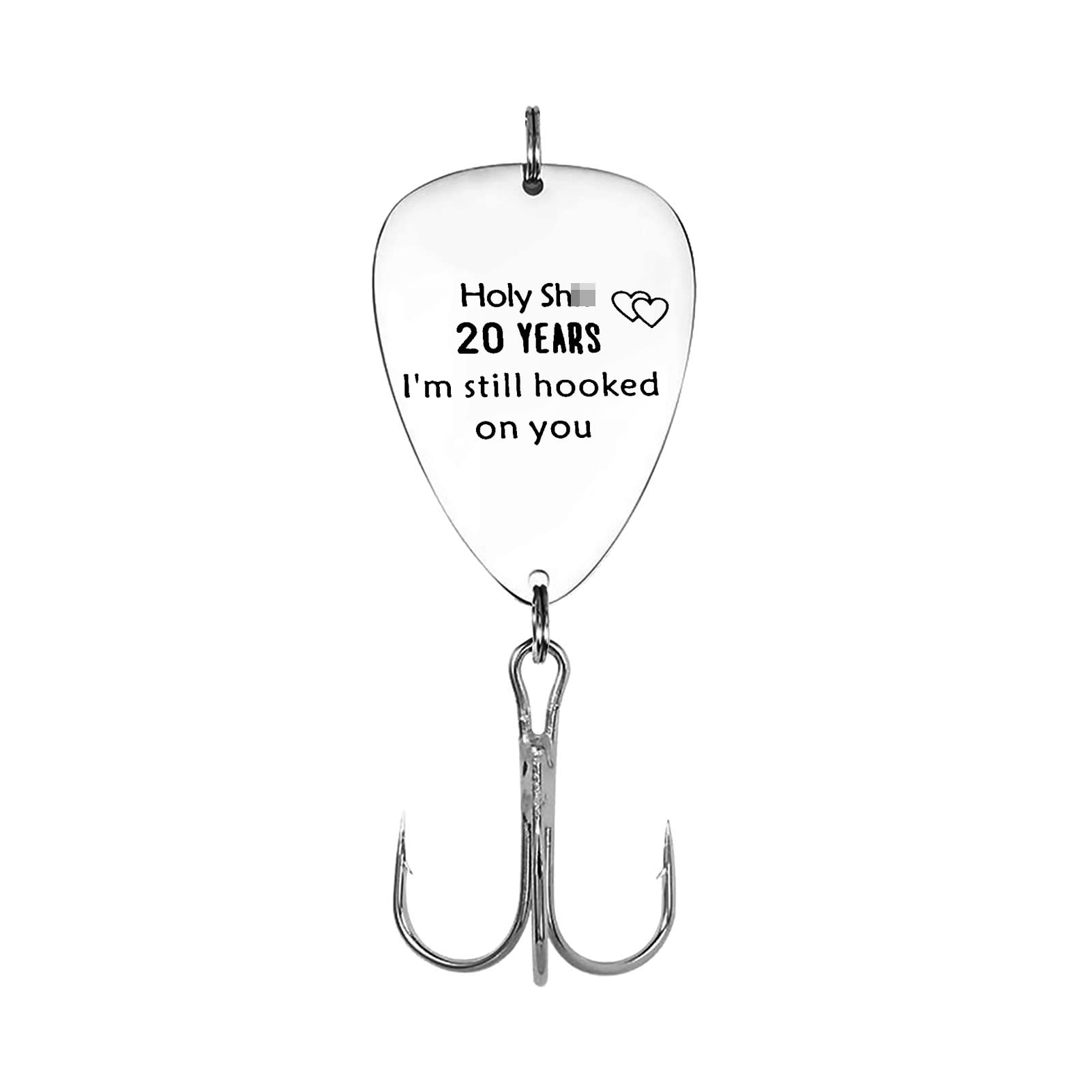 20th Wedding Anniversary Fishing Hook Gift for Husband - 'I'm Still Hooked on You' Personalized Fishing Lure - Romantic 20 Year Anniversary Present for Him - Perfect for Christmas, Valentine's Day & Special Occasions - Great for Anglers & Outdoor Enthusiasts