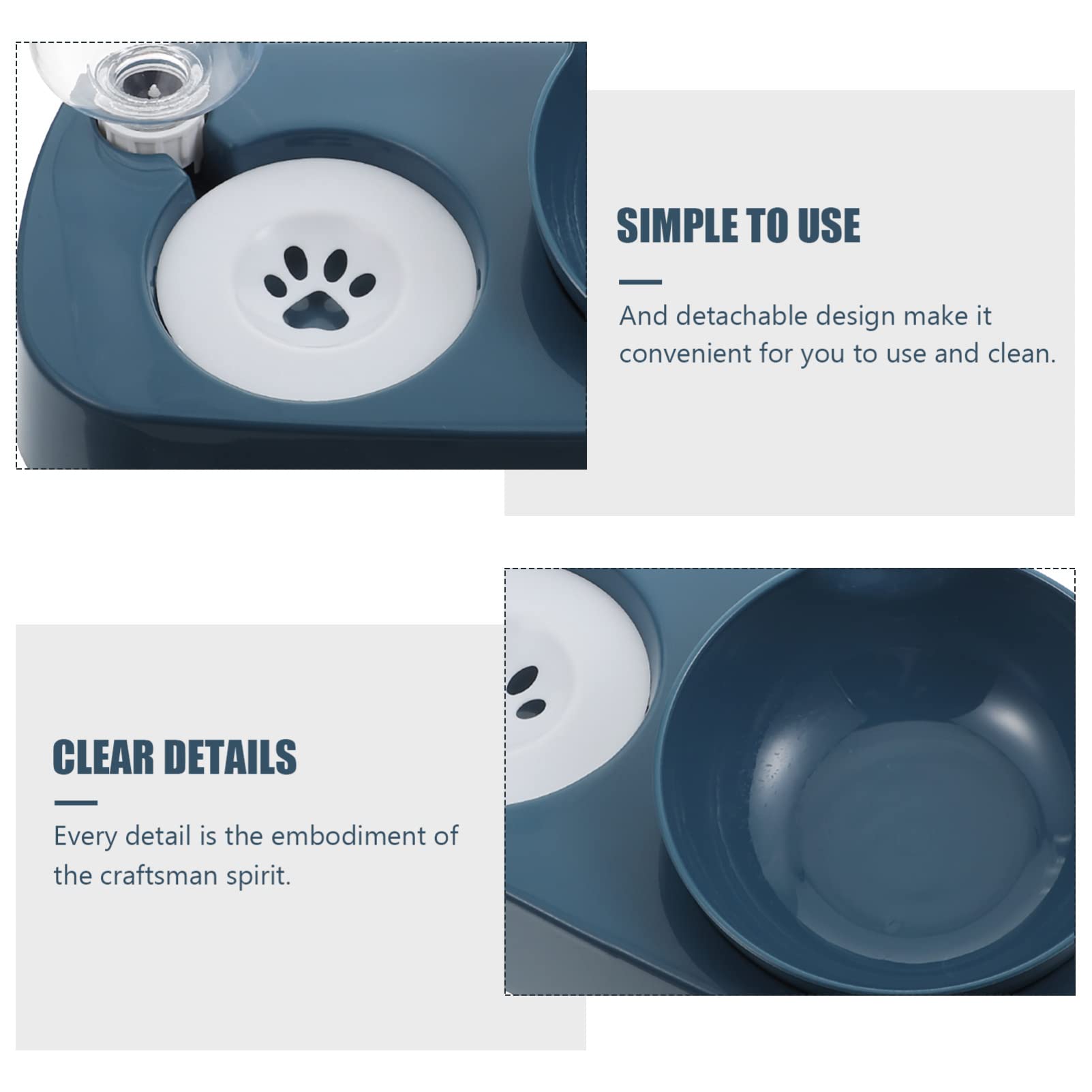 Balacoo Automatic Dog Feeder and Water Station - Large Pet Food Bowl with Eco-Friendly PP Material for Dogs & Cats - Perfect for Home, Travel, and Outdoor Use
