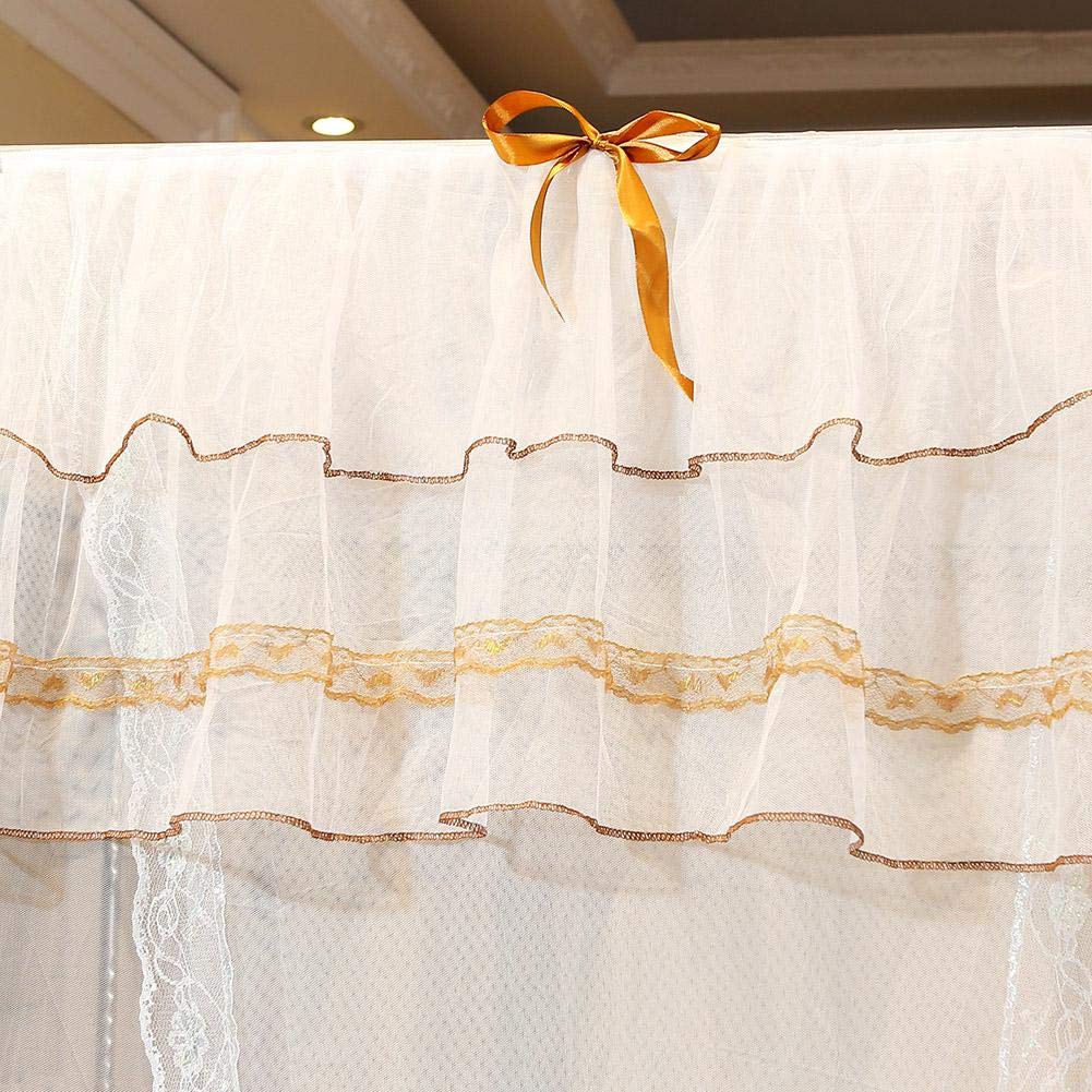 Luxury Princess 4-Poster Bed Canopy with Netting - 150x200x200cm Elegant Bed Curtain for Girls' Room Decor | Perfect for Kids Bedroom, Nursery, and Fantasy Themed Sleepovers
