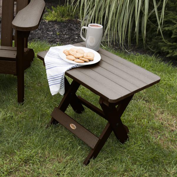Portable Outdoor Folding Adirondack Side Table - Lightweight Patio Furniture for Camping, Beach, Garden & Poolside Use