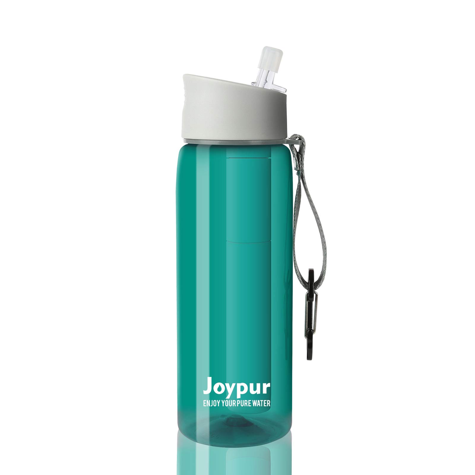 0.01 μm Ultra Filtration Portable Water Bottle with 4-Stage Filter - BPA-Free Reusable Water Bottle for Survival, Hiking, Camping, Emergency Preparedness & Outdoor Activities - Perfect for Travel, Gym, Office and Daily Hydration