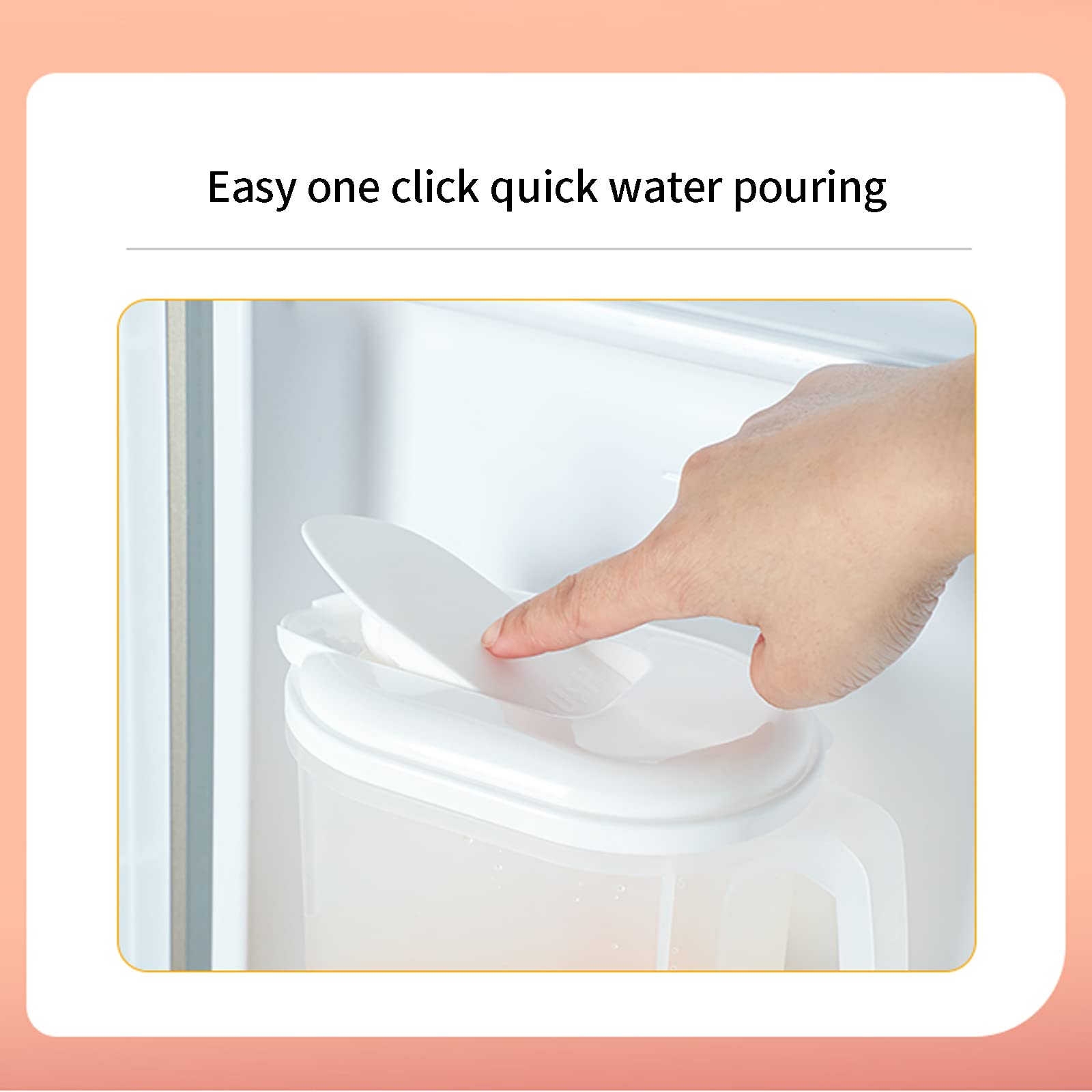 Khakho Transparent Plastic Kettle - Large Capacity Juice Storage Container for Home, Kitchen & Office | Perfect for Iced Tea, Lemonade & Cold Beverages