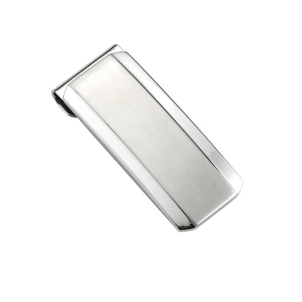 Premium Brushed Polished Stainless Steel Money Clip - Slim Wallet Alternative for Men | Perfect for Cash, Cards & Everyday Carry (EDC) | Ideal Gift for Graduation, Birthday & Business Professionals