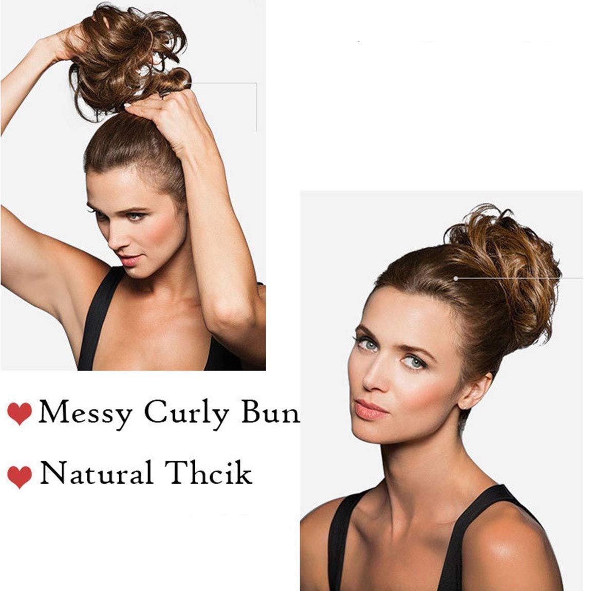 VSAKSH 2-Pack Curly Hair Juda Bun Maker Set - Black & Brown Hair Accessories for Women | Perfect for Updos, Ponytails & Everyday Styling
