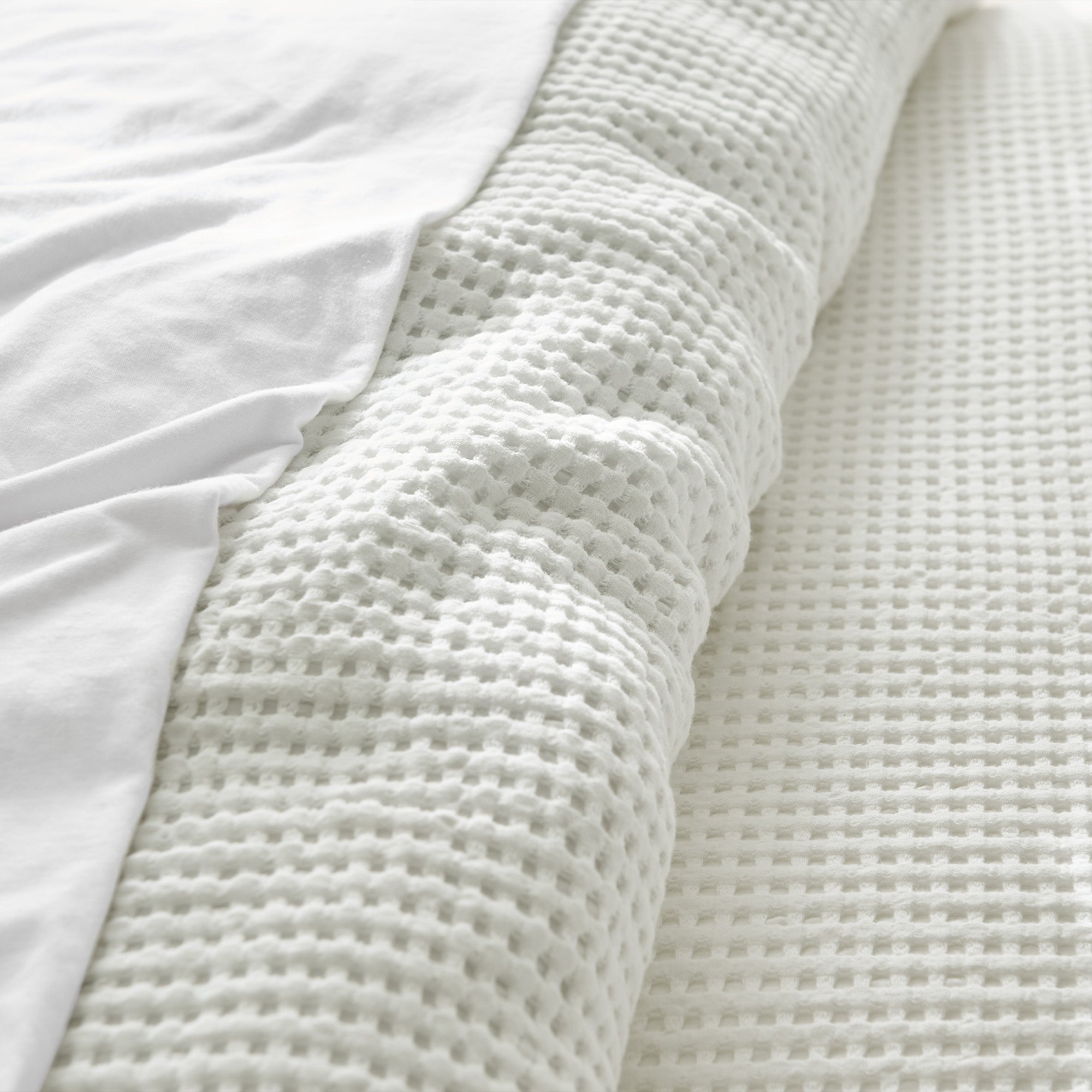 Mills Waffle Duvet Cover Set - Soft Textured Bedding for Cozy Comfort - Perfect for Master Bedroom, Guest Room & Dorm Decor