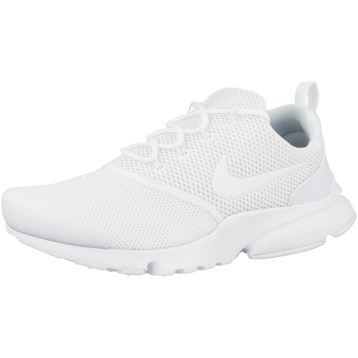Nike Youth Presto Fly GS Running Shoes - Breathable Mesh Sneakers for Kids (White/White, Size 4) | Lightweight Comfort for School, Sports & Everyday Play