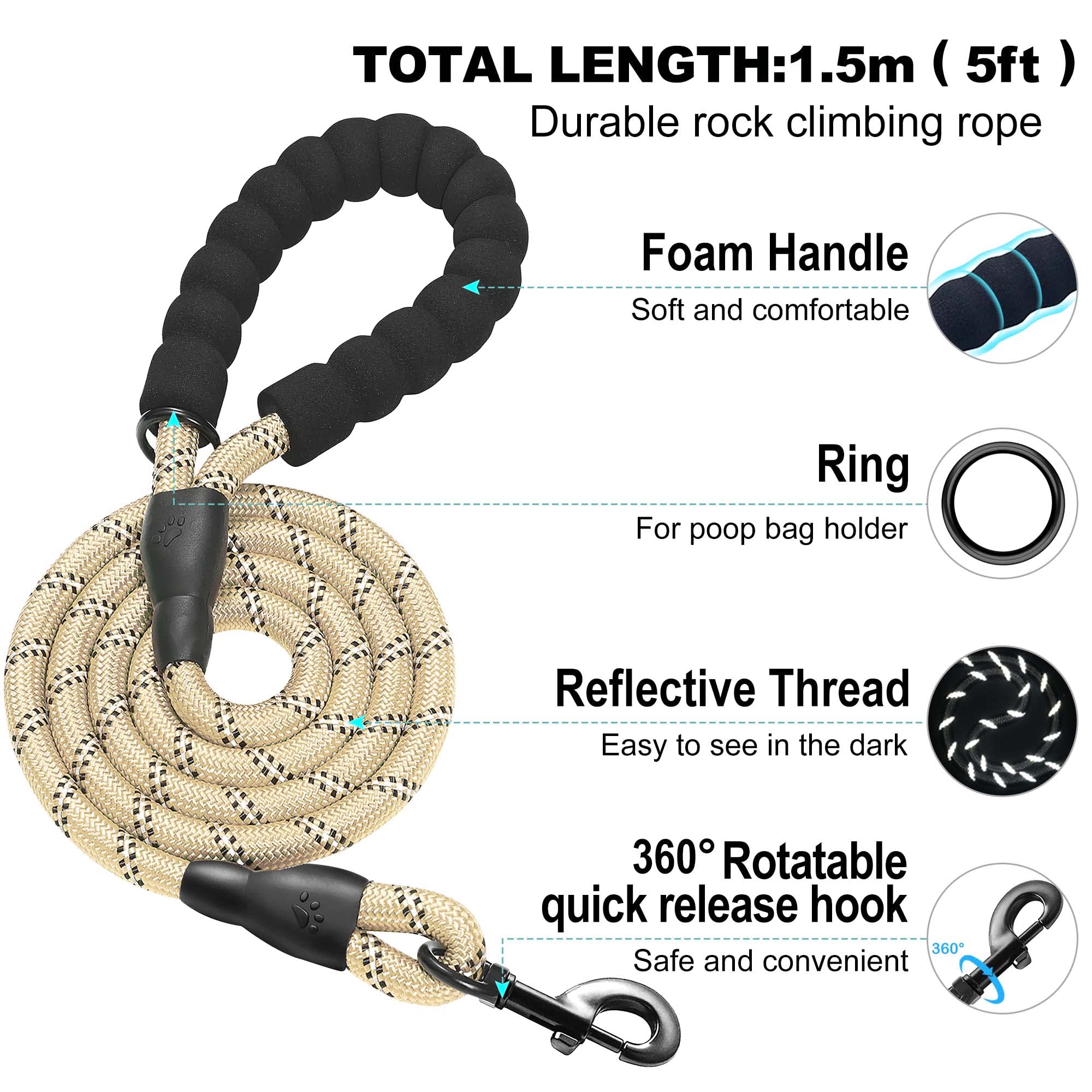 **Haapay No-Pull Adjustable Reflective Dog Harness & Leash Set – Thickened Padded Vest for XS/Small/Medium Dogs – Perfect for Walking, Training & Nighttime Safety**