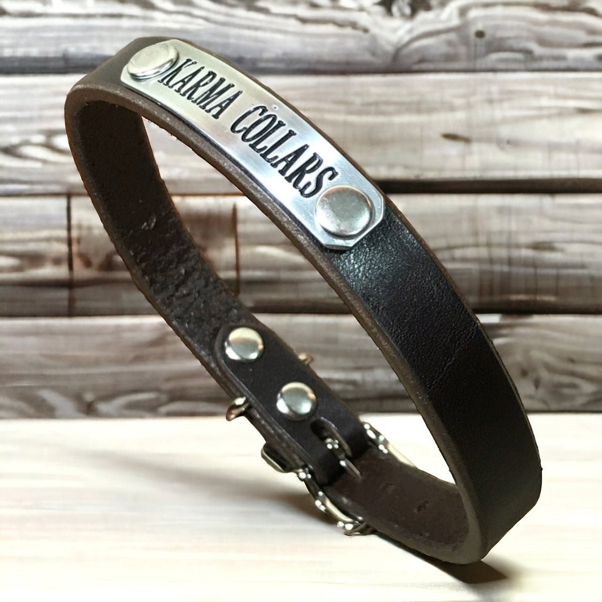 Personalized Leather Dog Collar with Engraved Nameplate - Adjustable 3/4 Inch Width - Perfect for Training, Walks & Special Occasions - Custom Pet Gift for Dogs & Puppies