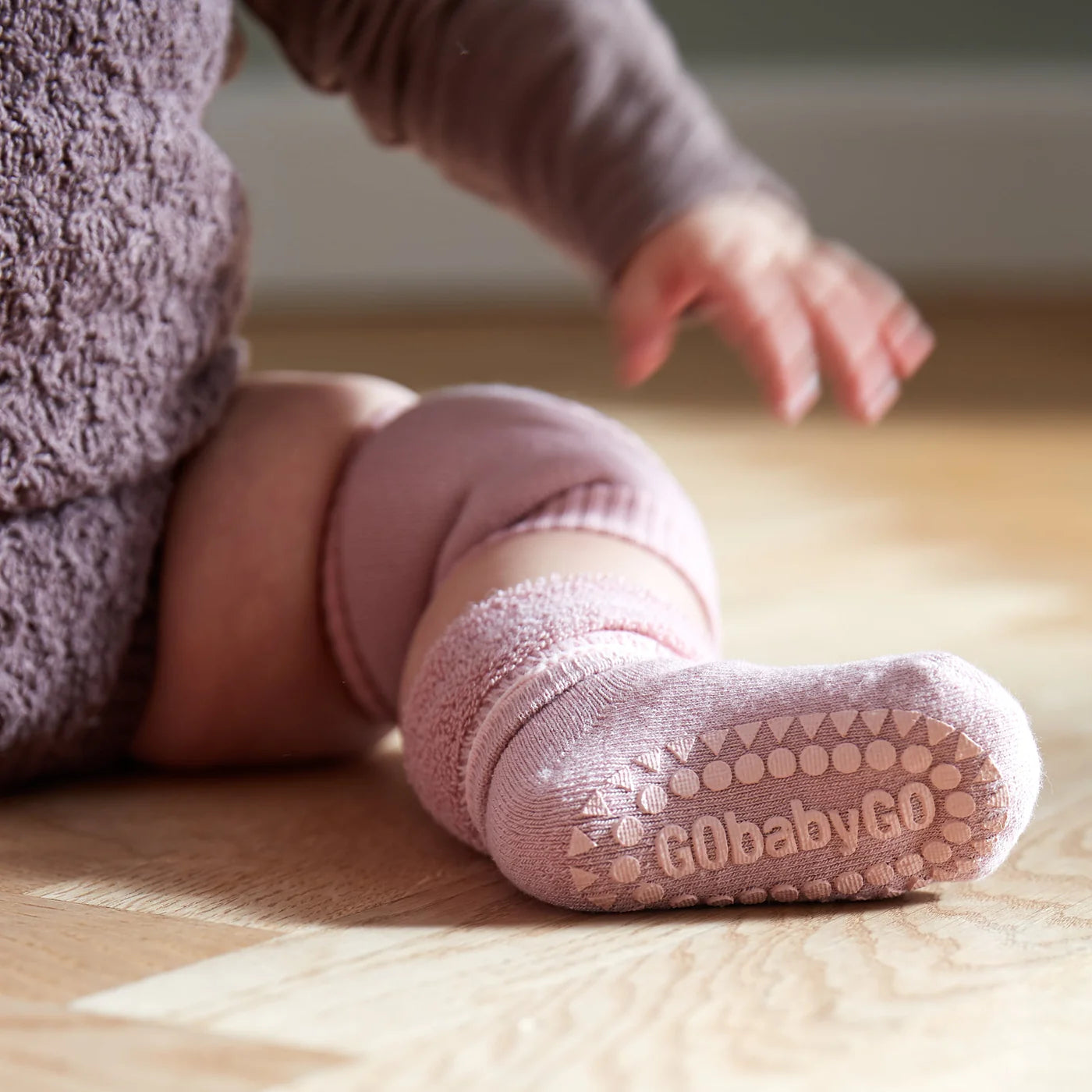 Non-Slip Baby Socks - Soft Pink Grip Socks for Crawling & First Steps - Perfect for Infants Learning to Walk or Play Safely on Hard Floors