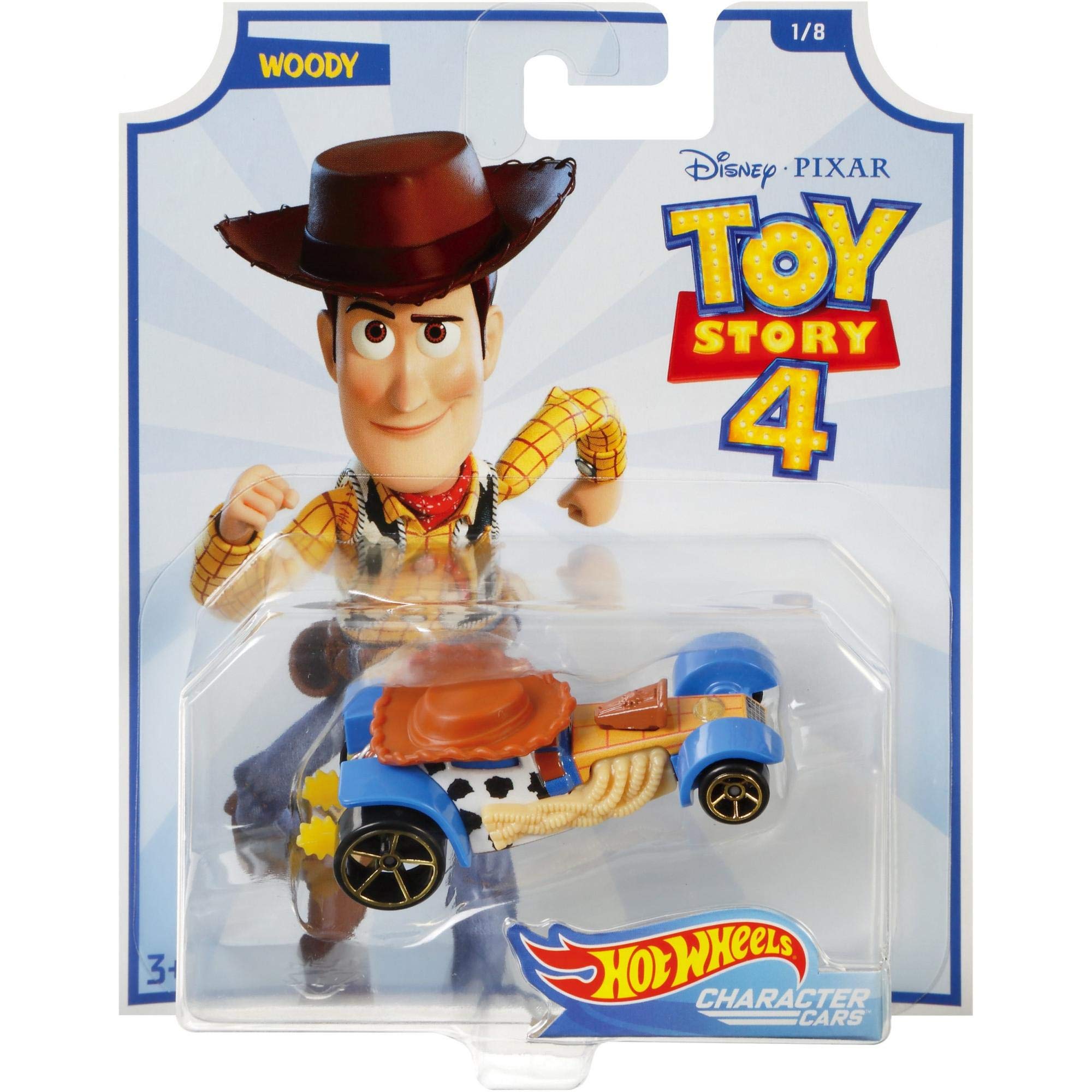 Hot Wheels Toy Story 4 Woody Character Car - Die-Cast Vehicle Collectible for Kids & Adults - Perfect for Playtime, Display, and Disney Movie Fans