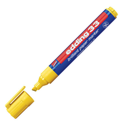 edding 33 Brilliant Chisel Tip Paper Marker Pen - Vibrant Colors for Office, School & Creative Projects