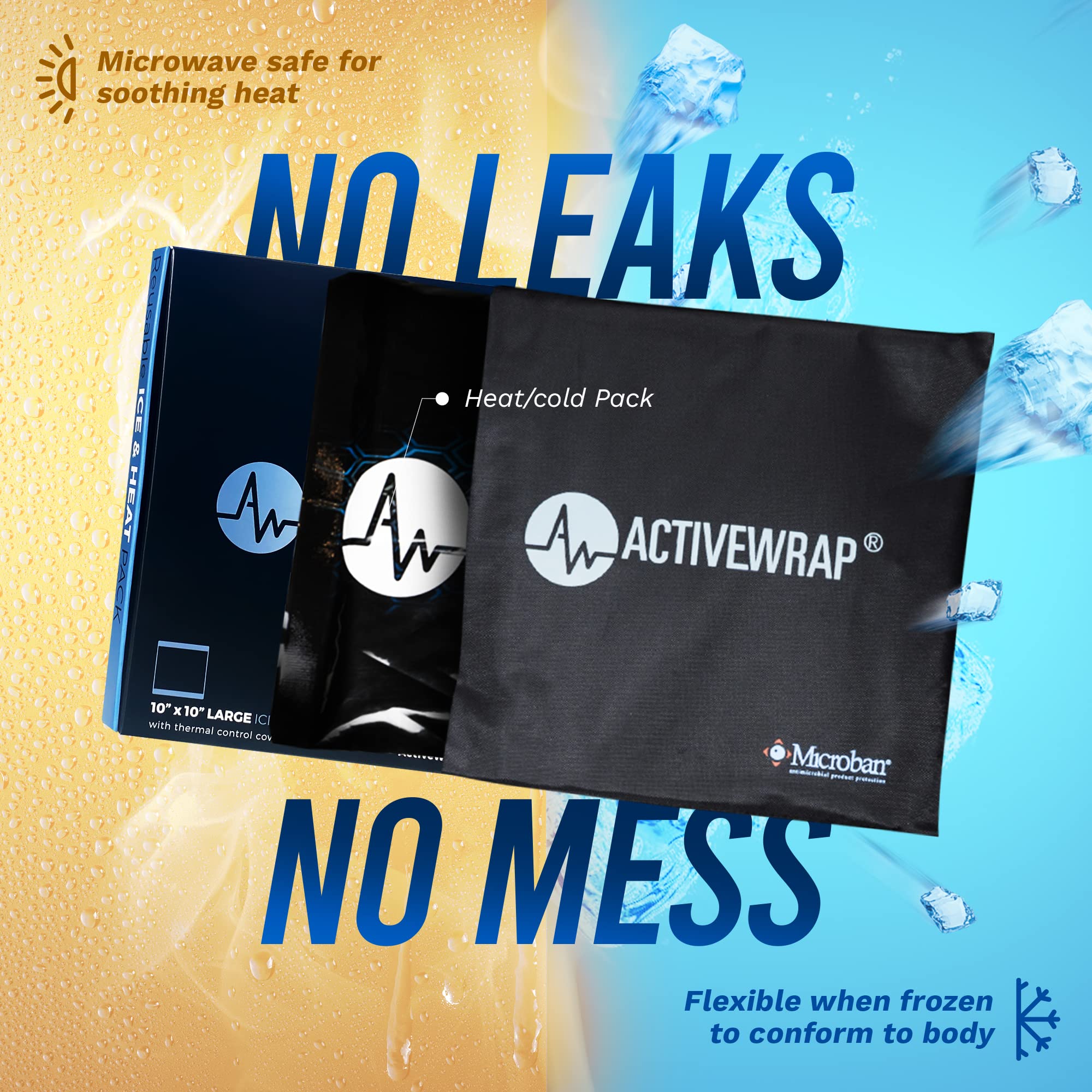 ActiveWrap Reusable Hot & Cold Therapy Ice Pack Wrap with Gel Packs - Sciatica Pain Relief, Lower Back & Hip Support, Flexible Compression for Recovery - Perfect for Post-Workout, Injury Rehabilitation & Chronic Pain Management