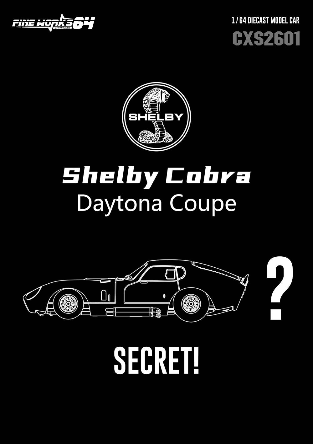 1:64 Shelby Cobra Daytona Coupe Diecast Model Car - Collectible Miniature Toy for Hobbyists & Car Enthusiasts - Perfect Gift for Birthdays, Christmas & Display Collection - Ideal for Home Decor, Office Desk & Model Racing Scenes