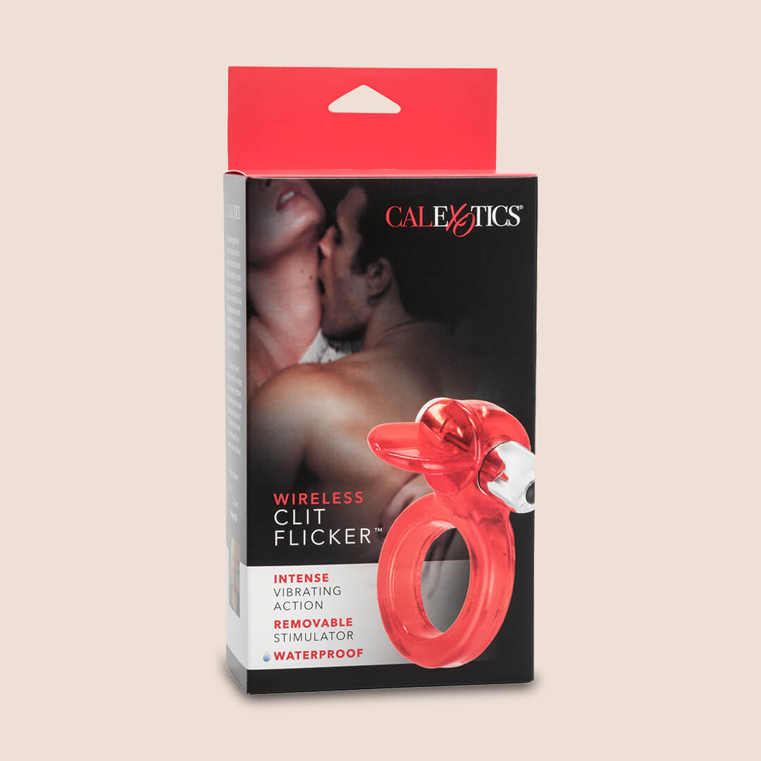 CalExotics Wireless Clit Flicker Vibrating Cock Ring - Hands-Free Pleasure for Couples & Solo Play, Rechargeable Adult Toy for Enhanced Intimacy & Stimulation