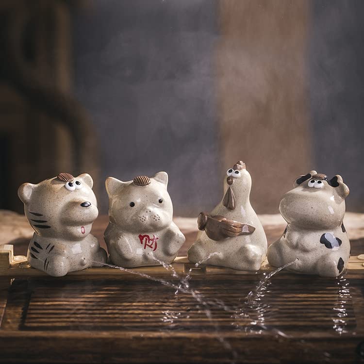 Chinese Zodiac Purple Clay Tea Pet Tiger - Cute Funny Tea Accessory for Kung Fu Tea Sets | Perfect Gift for Tea Lovers | Home, Office & Car Decor | Feng Shui & Tea Ceremony Essential
