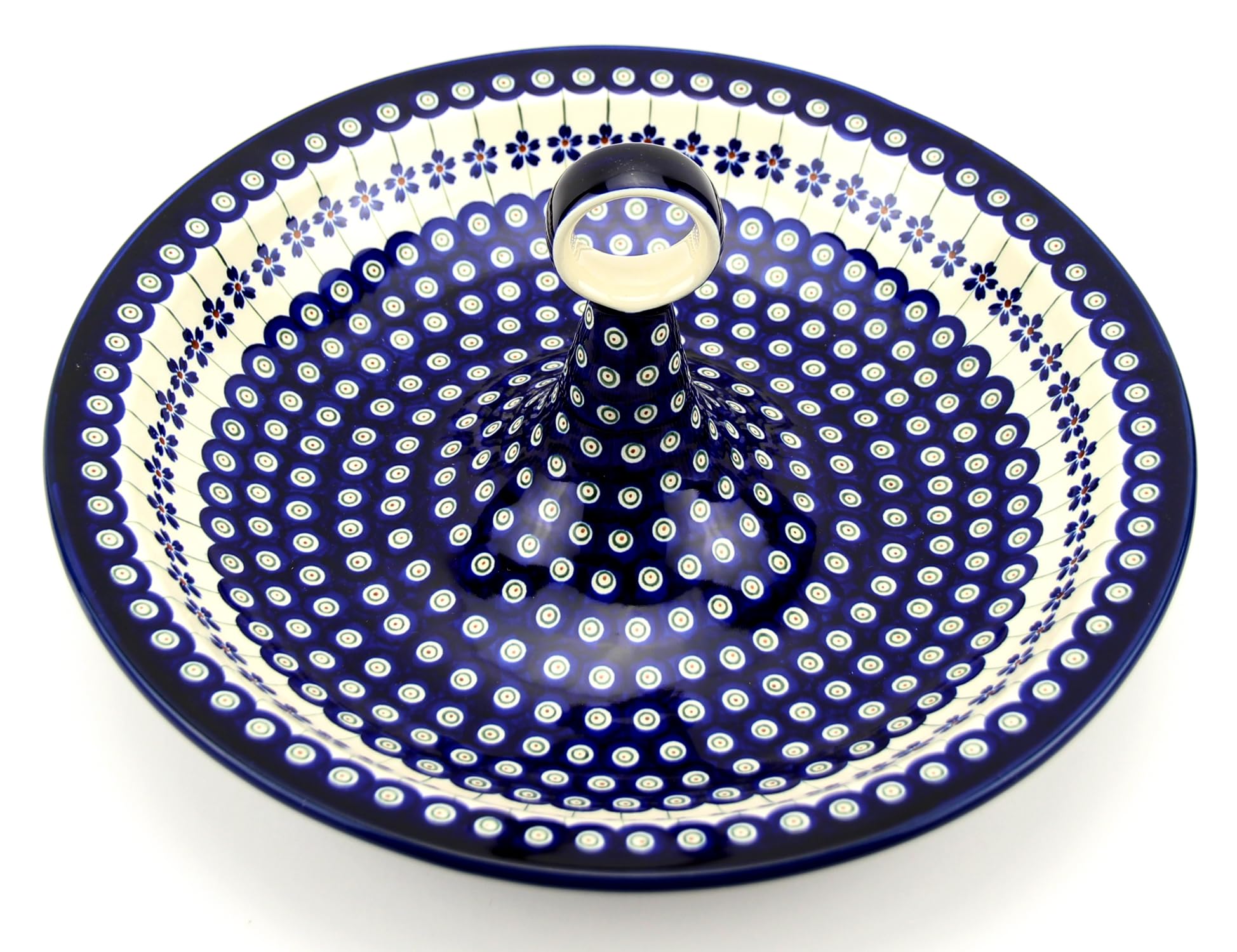 Handmade Polish Pottery Extra Large Fruit Bowl - Ceramic Serving Bowl for Vegetables, Fruits & Party Snacks - Elegant Centerpiece for Dining Table & Entertaining - Perfect Housewarming Gift & Home Decor