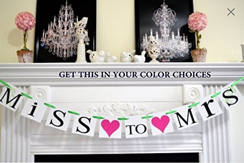 Miss to Mrs Banner - Elegant Bridal Shower Decorations & Wedding Sign - Perfect for Bridal Showers, Bachelorette Parties & Wedding Receptions