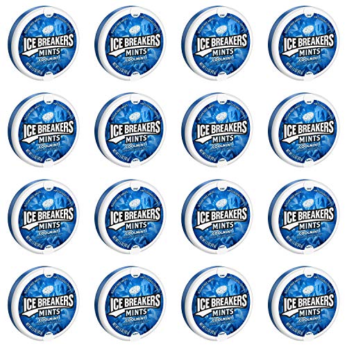 ICE BREAKERS Sugar Free Mints, Cool Mint Flavor, 1.5 Ounce (Pack of 8) - 2 Pack | Refreshing Breath Mints for Work, Travel & After Meals