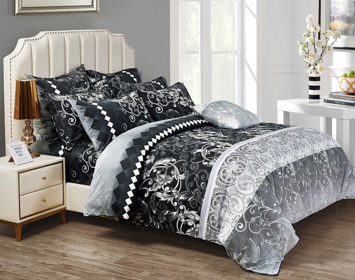 Premium Costa Queen Size Duvet Cover Set - Soft 100% Cotton Bedding with Zipper Closure - Perfect for Cozy Bedrooms, Guest Rooms & Vacation Homes