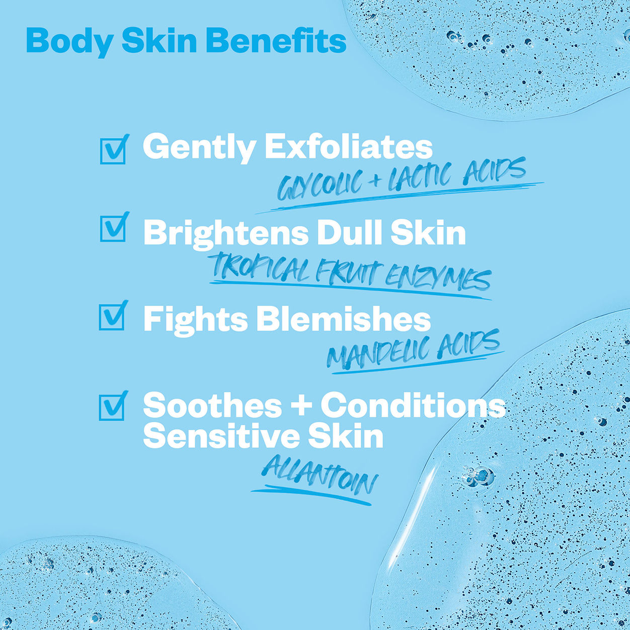 AHA & Enzyme Exfoliating Body Wash for Smooth Skin - Gentle Cleansing & Dead Skin Removal - Perfect for Daily Shower & Post-Workout Refreshment
