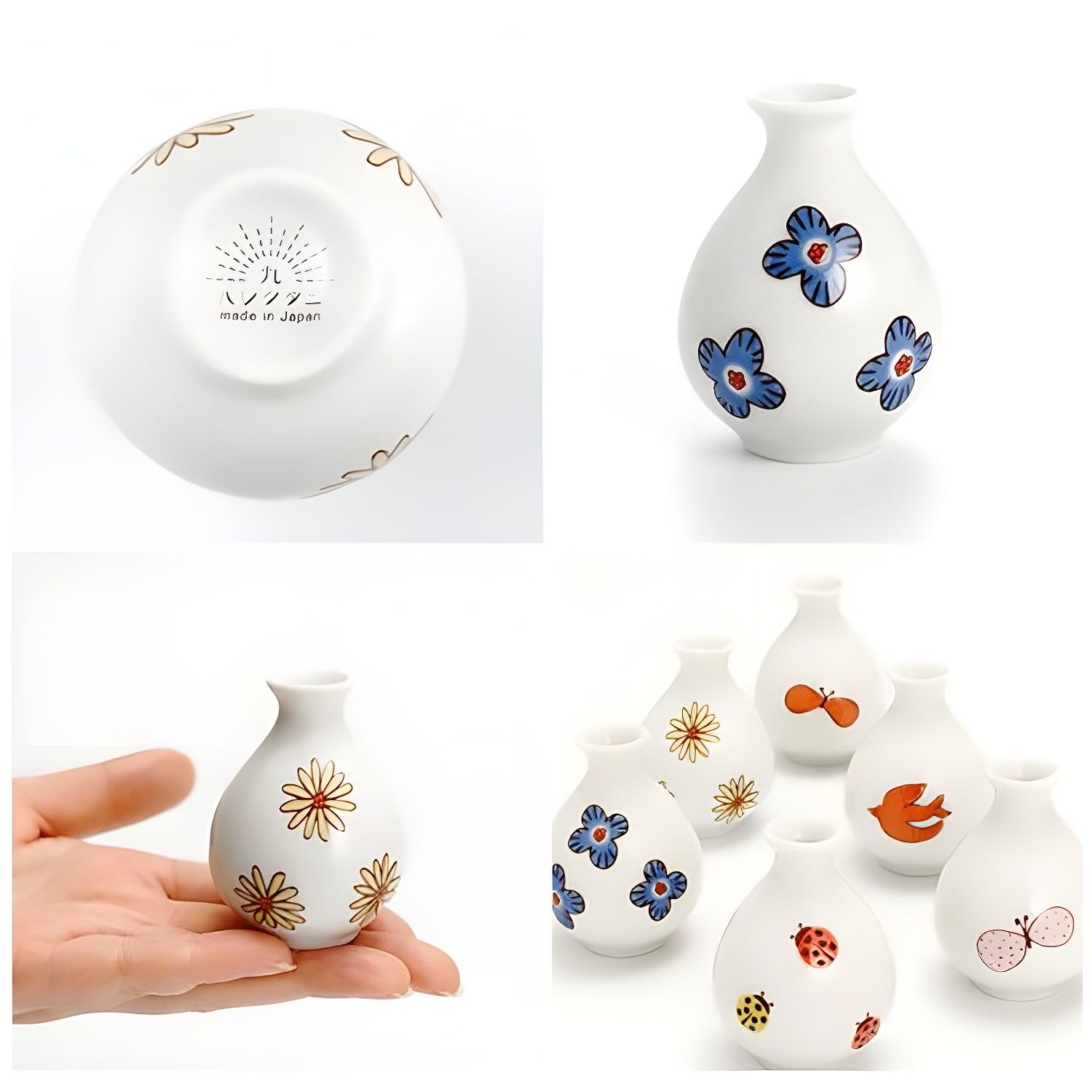Harekutani Porcelain Single Flower Vase - Elegant Home Decor for Living Room, Dining Table & Wedding Centerpieces | Handcrafted Ceramic Vase for Fresh Cut Flowers