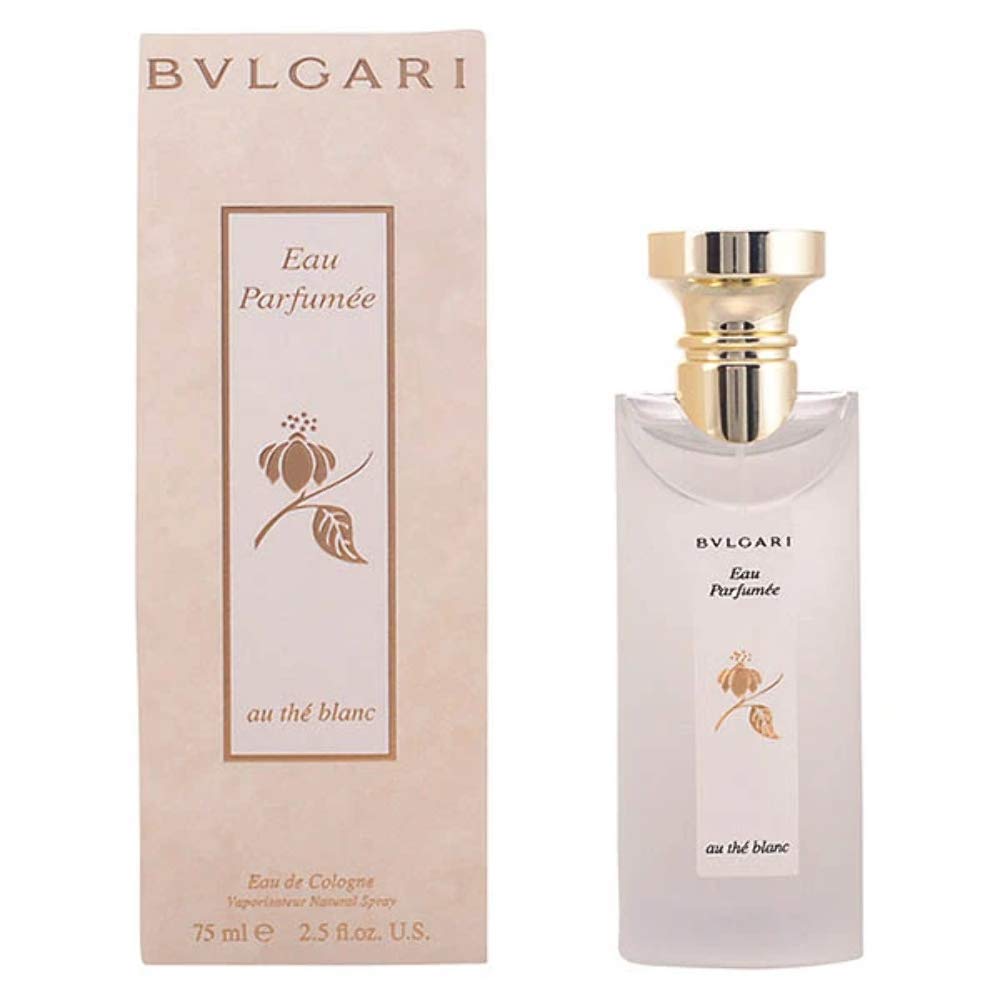 Bvlgari Eau Parfumee Au The Blanc Eau de Cologne Spray 2.5 oz - White Tea Scented Perfume for Women & Men, Fresh & Elegant Fragrance for Daily Wear, Office & Special Occasions