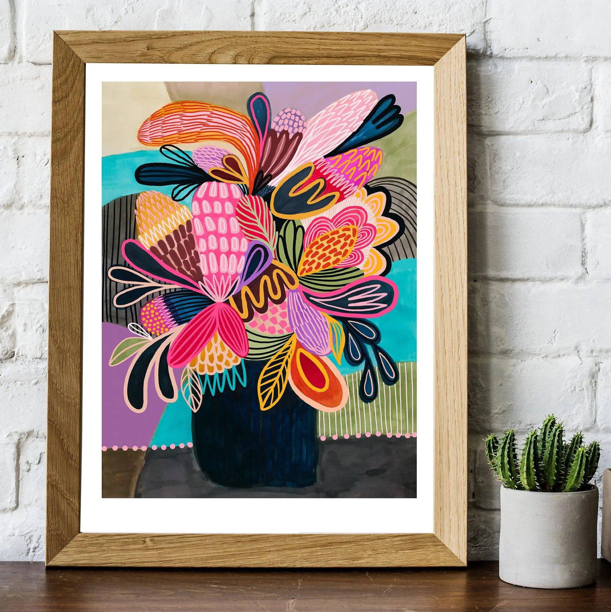 Vibrant Colour Pop Modern Wall Art Print - Contemporary Home Decor for Living Room, Bedroom & Office