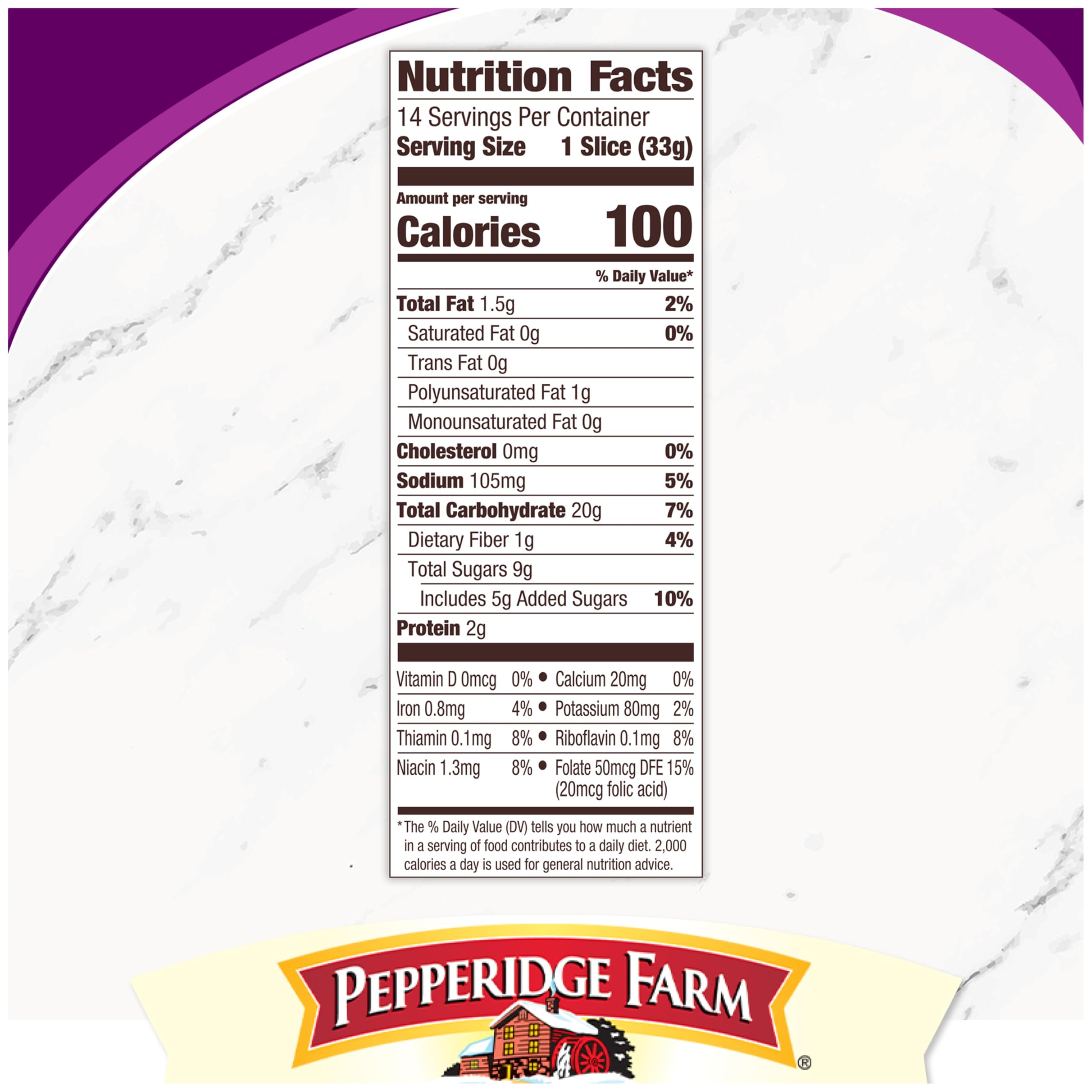 Pepperidge Farm Raisin Cinnamon Swirl Breakfast Bread - 16 Oz Loaf | Soft & Sweet Cinnamon Raisin Bread for Breakfast, Toast, French Toast & Snacks